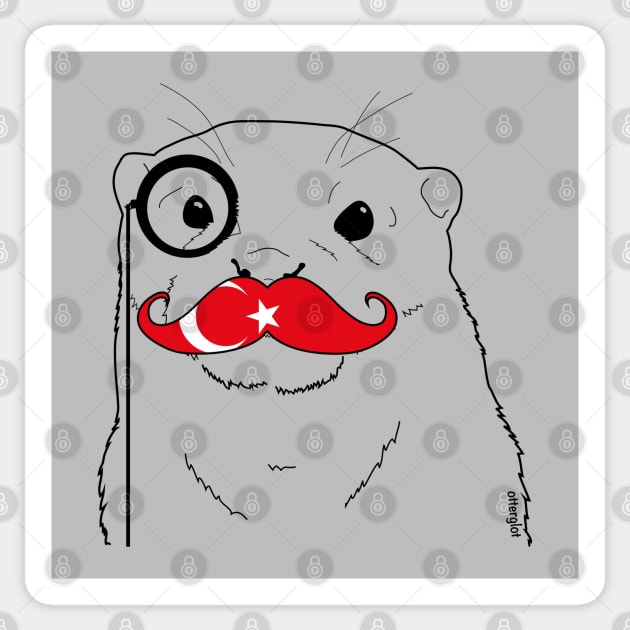 Mustache Flag Turkey Sticker by otterglot